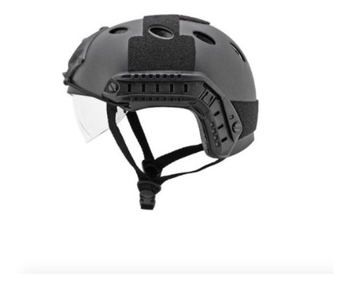 Casco Tactico Negro Valken Ath Gotcha Careta Marcadora Xtm C