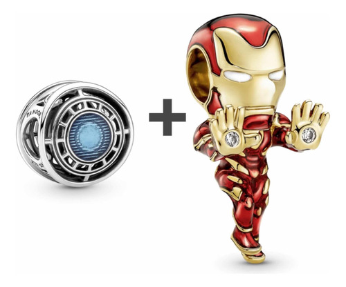 Charms Pndora Iron Man Y Reactor Juntos Compatible Mrvel 925