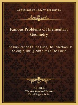 Libro Famous Problems Of Elementary Geometry : The Duplic...