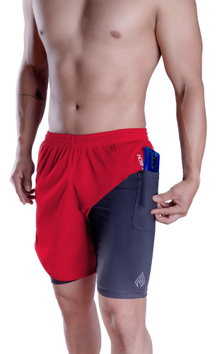 Short Deportivo Battle Con Licra De Entrenamiento Atlas Iron