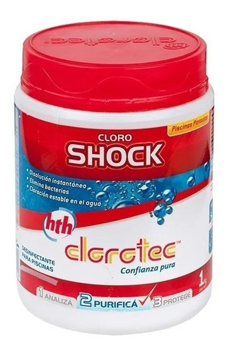Imagen 1 de 2 de Cloro Shock Instantáneo Clorotec Piscinas Pintadas X 1 Kg