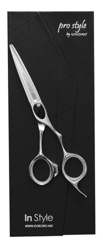 Tijera Kokoro Black De Corte 5.5 Color Plateado