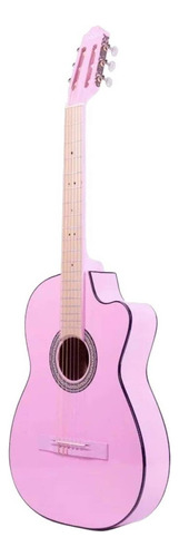 Guitarra clásica La Purepecha GCV para diestros rosa barniz brillante