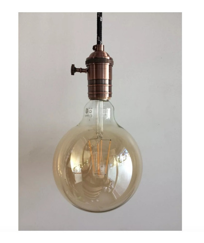 Imagen 6 de 7 de 3 Portalampara Vintage + 3 Lamparas Filamento Led G120 Cable Enviogratis