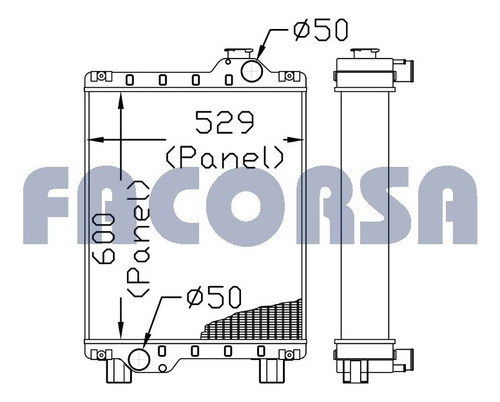 Radiador Facorsa Compatible Tractor New Holland Ts 6030 