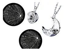 Comprar Par De Cadenitas Con Dijes Sol Y Luna.  Amor  En 100 Idiomas