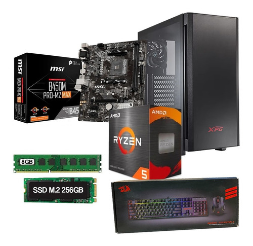 Imagen 1 de 9 de Pc Gamer Ryzen 5 5600g 8gb 256gb Gab Xpg Invader Kit Gamer