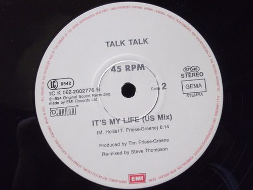 Talk Talk - It´s My Life (us Mix) / Such A Shame (us Mix)-