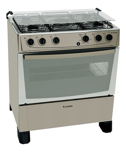 Cocina A Gas James 5 Hornallas C 150 B Titanium Mega Llama