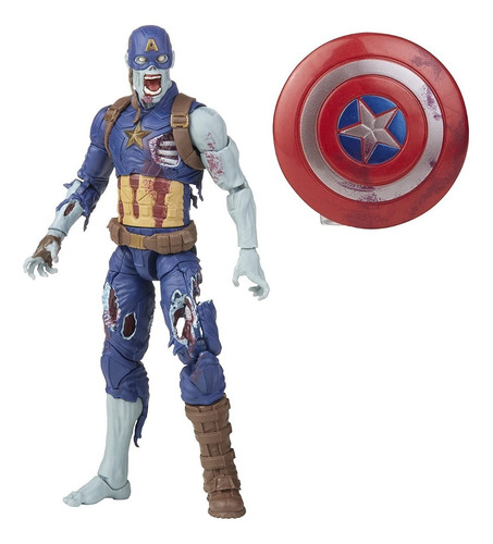 Figura de acción  Zombie Captain America: What If...? Build-A-Figure: Marvel's the Watcher F0330 de Hasbro Legends Series