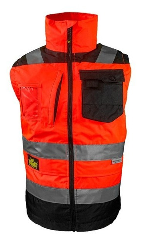 Imagen 2 de 8 de Chaleco Naranja Ejecutivo Supervisor Bk820