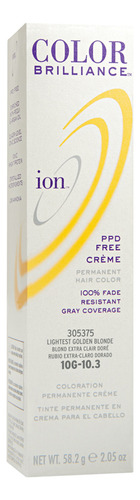 Tinte Permanente En Crema Ion Rubio Extraclaro Dorado 10g