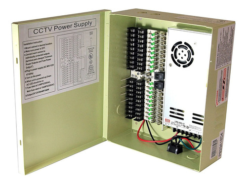  Salida De La Caja Distribuido V Cc Cctv  Amperios Fuen...