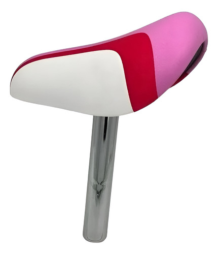Asiento Bicleta-p/niña-rod 12/16 C/caño Incluido-25.4-eggobi Blanco/rosa/rojo 1.8 Cm 1.4 Cm