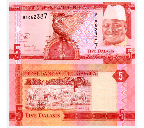 Gambia - 5 Dalasis - Año 2015