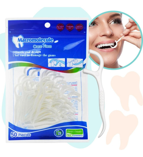Hilo Dental Set 50 Piezas Limpieza Bucal Dientes Higiene F