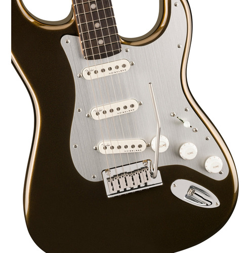 Fender American Ultra Ii Stratocaster Ebony Texas Tea Diestro Marrón Oscuro Ébano