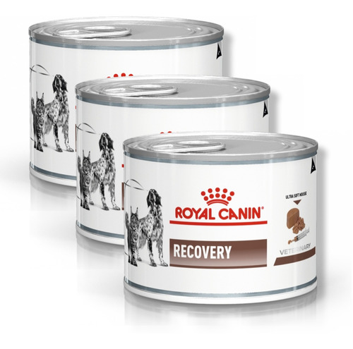 3 Latas Royal Canin Recovery Mousse 145g Perro Gato