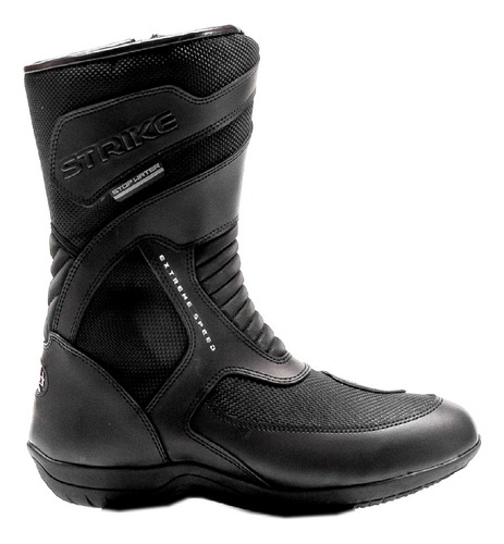 Bota Masculina Moto Couro Impermeavel Texx Strike V2 Preto