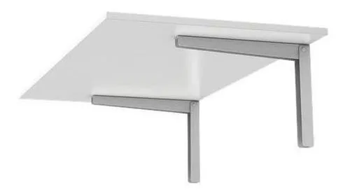 Mesa plegable Prat-k con soportes blancos de 90 x 40 x 1,5 cm