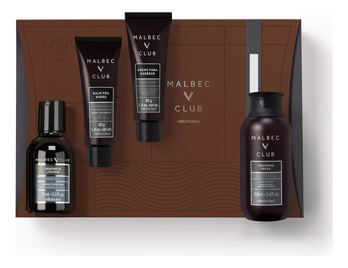 Kit De Regalo Para Hombre Malbec Club (4 Artículos)