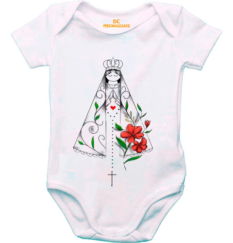 Roupa De Bebê Body Personalizado Nossa Senhora Ref210