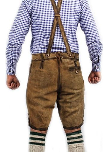 Pantalones Cortos De Cuero Para Hombre Bávaros De Oktoberfes