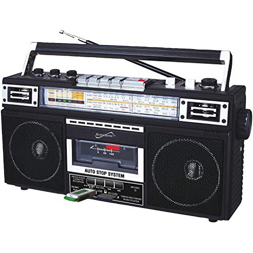 Supersonic Sc-3201bt-bk Retro 4 Bandas Radio Y Reproductor D