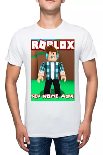 Camisa Camiseta Roblox Personagem Infantil Personalizada Com Nome