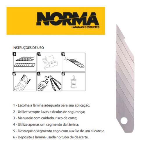 Lâmina Larga 30 Graus 18mm Kit Profissional Com 100 Peças