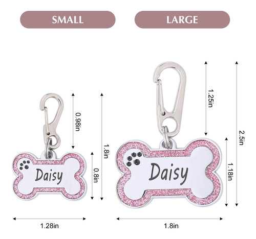 Placa De Identificación Personalizada For Mascotas De Acero
