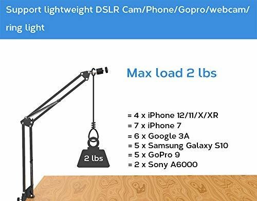 Tripode Para Camara Brazo Flexible Sobre Cabeza iPhone