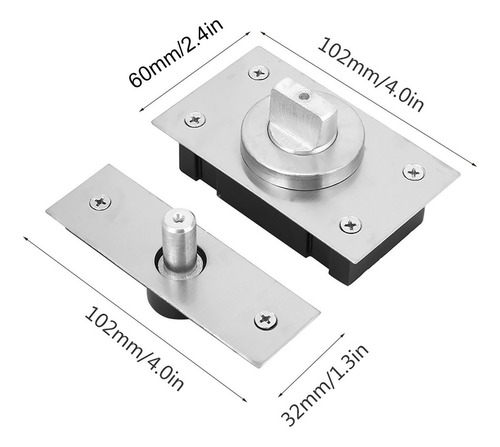 Eje De Puerta Giratoria 360° Bisagra Giratoria Herrajes Para