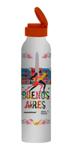 Imagen 2 de 9 de 4 Botella Metálica Aluminio Agua Deportiva Hombre Mujer Niño