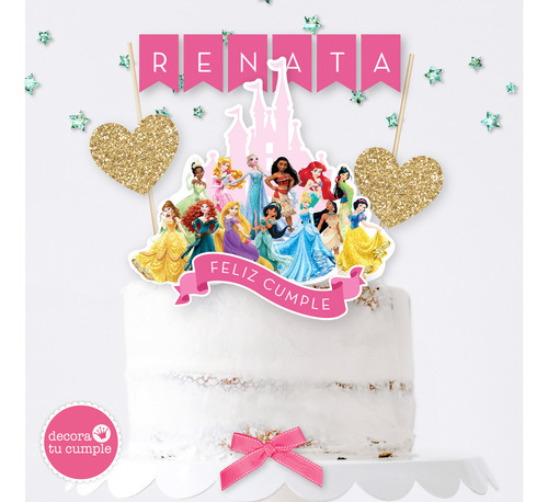 Kit Imprimible Princesas Disney Glitter Cumpleaños