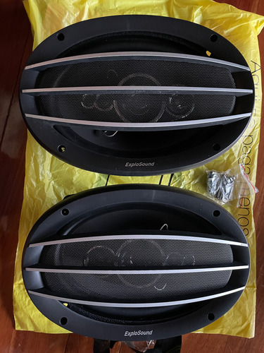 Juego Parlantes Explosound 6x9 1200w 5 Vias 4 Ohms Negro