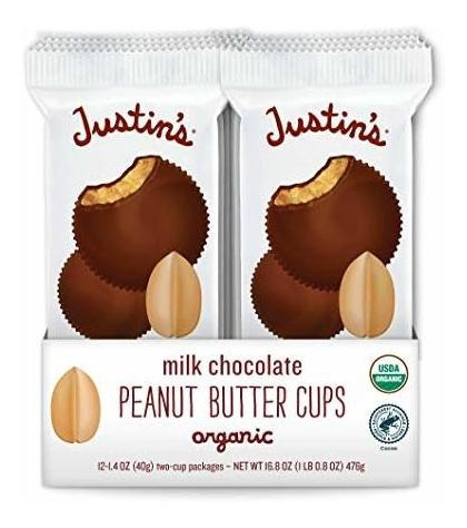 Barra De Dulce El Chocolate De Leche Orgánica Justin Mantequ