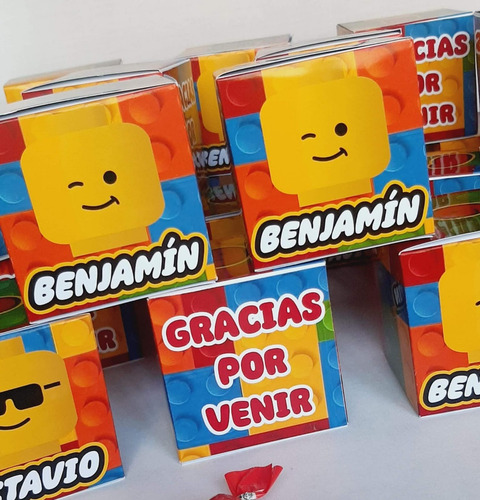 Cajitas Cubo Golosinas Souvenirs Lego X10 Cumpleaños