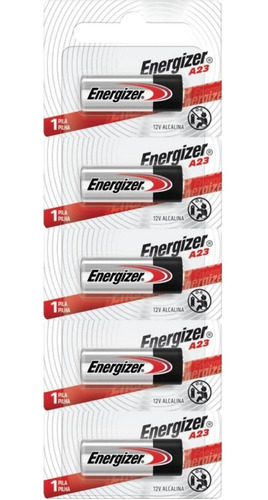 5 X Pila Alcalina A23 Energizer 12v Control Remoto 23a
