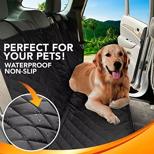 Funda de asiento trasero de automóvil para perro, antideslizante,  impermeable, resistente, compatible con reposabrazos, apto para camiones