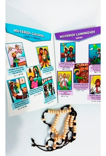 Imagen 4 de 4 de Rosario De Niños + Folleto Rosario Para Niños Ilustrado