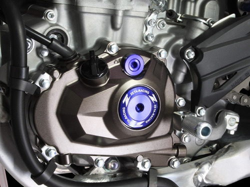 Imagen 6 de 7 de Tapones Motor Kx 250 F Rmz250 04-06 Rojo Zeta