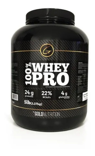 Suplemento en polvo Gold Nutrition  100% Whey Pro proteínas sabor natural en pote de 2.27kg