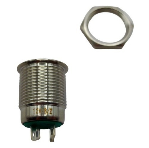 Switch Metalico 16mm Luz Azul 12v Con Enclave On-off 20 Pzas