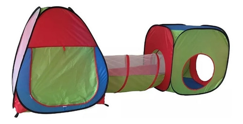 Casa Con Tunel Cubo Centro De Juego Autoarmable Niño Casita 