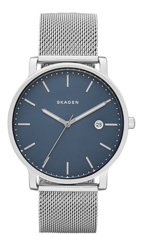 Reloj Caballero Skagen Hagen Skw6327 Color Plata De Acero Color De La Correa Plateado