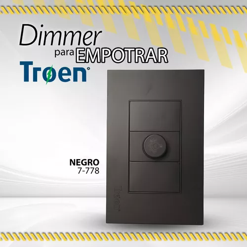 Dimmer P Empotrar Troen /negro 7-778(10068) Regulador De Luz