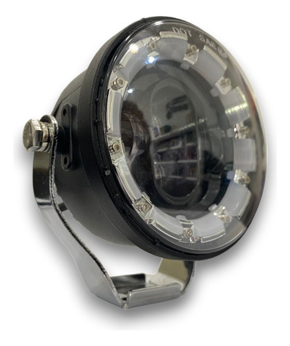 Faro Led Moto Utv 4x4 Lupa Y Ojo Angel Blanco Ambar 9cm 40w