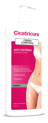 Cicatricure Crema Corporal Antiestrías Dosificador 400 mL