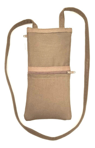 Imagem 4 de 7 de Porta Celular Alça Pescoço Visor Touch Com Fecho E Bolsinho